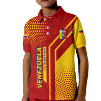 Venezuela Kid Polo Shirt with La Vinotinto Football Federation Red Yellow Spirit