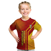 Venezuela Kid T Shirt with La Vinotinto Football Federation Red Yellow Spirit