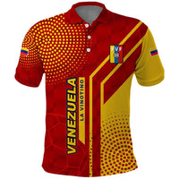 Venezuela Polo Shirt with La Vinotinto Football Federation Red Yellow Spirit
