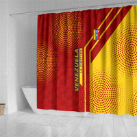 Venezuela Shower Curtain with La Vinotinto Football Federation Red Yellow Spirit