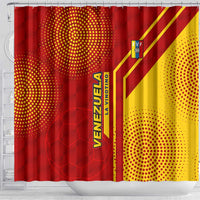 Venezuela Shower Curtain with La Vinotinto Football Federation Red Yellow Spirit