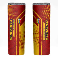 Venezuela Skinny Tumbler with La Vinotinto Football Federation Red Yellow Spirit