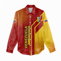 Venezuela Women Casual Shirt with La Vinotinto Football Federation Red Yellow Spirit