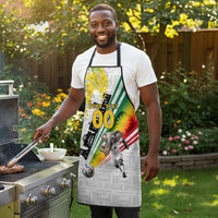 Personalized Ghana Soccer Elephant Apron Ghana Flag Kente Football Player - Cassia Fistula Flower
