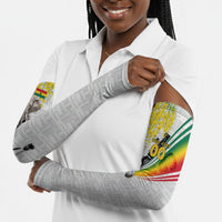 Personalized Ghana Soccer Elephant Arm Sleeves Ghana Flag Kente Football Player - Cassia Fistula Flower