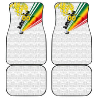 Personalized Ghana Soccer Elephant Car Mats Ghana Flag Kente Football Player - Cassia Fistula Flower
