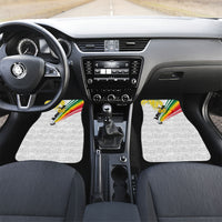 Personalized Ghana Soccer Elephant Car Mats Ghana Flag Kente Football Player - Cassia Fistula Flower