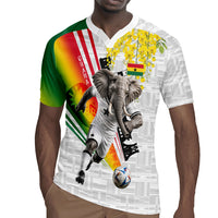 Personalized Ghana Soccer Elephant Rugby Jersey Ghana Flag Kente Football Player - Cassia Fistula Flower