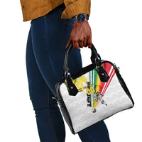 Personalized Ghana Soccer Elephant Shoulder Handbag Ghana Flag Kente Football Player - Cassia Fistula Flower