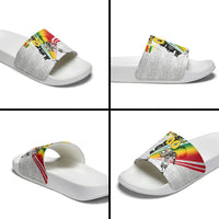 Personalized Ghana Soccer Elephant Slide Sandals Ghana Flag Kente Football Player - Cassia Fistula Flower