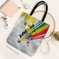 Personalized Ghana Soccer Elephant Tote Bag Ghana Flag Kente Football Player - Cassia Fistula Flower
