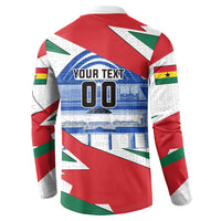 Personalized Ghana Soccer Eagle Button Sweatshirt Ghana Flag Kente - Black Stars Football Stadium Graphic