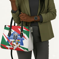 Personalized Ghana Soccer Eagle Leather Bag Ghana Flag Kente - Black Stars Football Stadium Graphic