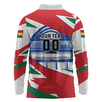 Personalized Ghana Soccer Eagle Long Sleeve Polo Shirt Ghana Flag Kente - Black Stars Football Stadium Graphic