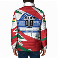Personalized Ghana Soccer Eagle Padded Jacket Ghana Flag Kente - Black Stars Football Stadium Graphic