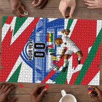 Personalized Ghana Soccer Eagle Puzzle Ghana Flag Kente - Black Stars Football Stadium Graphic