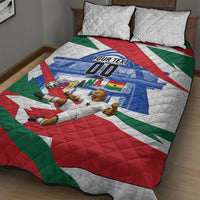 Personalized Ghana Soccer Eagle Quilt Bed Set Ghana Flag Kente - Black Stars Football Stadium Graphic