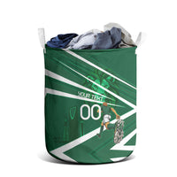 Personalized Saudi Arabia Football Laundry Basket Green Lion Run of Champions