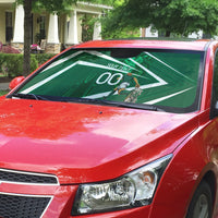 Personalized Saudi Arabia Football Auto Sun Shade Green Lion Run of Champions