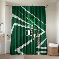 Personalized Saudi Arabia Football Bathroom Set Green Lion Run of Champions