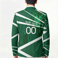 Personalized Saudi Arabia Football Blazer Green Lion Run of Champions