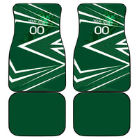 Personalized Saudi Arabia Football Car Mats Green Lion Run of Champions