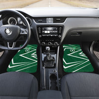 Personalized Saudi Arabia Football Car Mats Green Lion Run of Champions