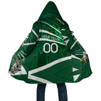 Personalized Saudi Arabia Football Cloak Green Lion Run of Champions