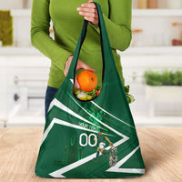 Personalized Saudi Arabia Football Grocery Bag Green Lion Run of Champions