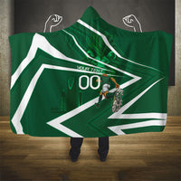 Personalized Saudi Arabia Football Hooded Blanket Green Lion Run of Champions