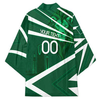 Personalized Saudi Arabia Football Kimono Green Lion Run of Champions