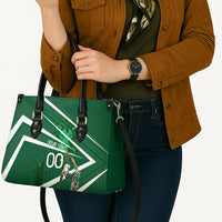 Personalized Saudi Arabia Football Leather Bag Green Lion Run of Champions