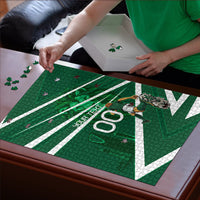 Personalized Saudi Arabia Football Puzzle Green Lion Run of Champions