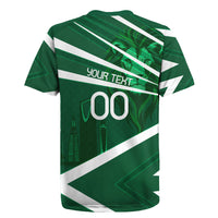 Personalized Saudi Arabia Football Rugby Jersey Green Lion Run of Champions
