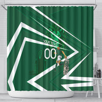 Personalized Saudi Arabia Football Shower Curtain Green Lion Run of Champions