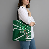 Personalized Saudi Arabia Football Tote Bag Green Lion Run of Champions
