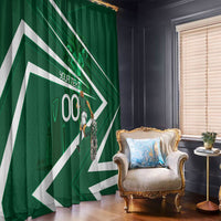 Personalized Saudi Arabia Football Window Curtain Green Lion Run of Champions