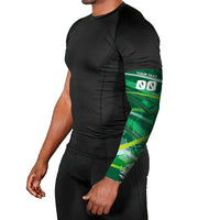 Personalized Saudi Arabia Football Arm Sleeves Green Falcon National Pride Mascot