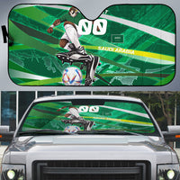 Personalized Saudi Arabia Football Auto Sun Shade Green Falcon National Pride Mascot