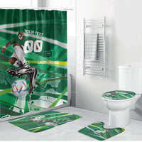 Personalized Saudi Arabia Football Bathroom Set Green Falcon National Pride Mascot