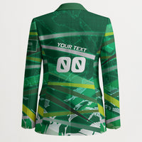 Personalized Saudi Arabia Football Blazer Green Falcon National Pride Mascot