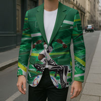 Personalized Saudi Arabia Football Blazer Green Falcon National Pride Mascot