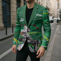 Personalized Saudi Arabia Football Blazer Green Falcon National Pride Mascot