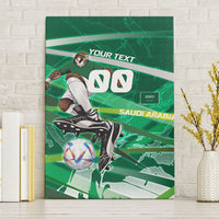 Personalized Saudi Arabia Football Canvas Wall Art Green Falcon National Pride Mascot