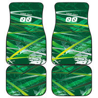 Personalized Saudi Arabia Football Car Mats Green Falcon National Pride Mascot