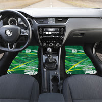 Personalized Saudi Arabia Football Car Mats Green Falcon National Pride Mascot
