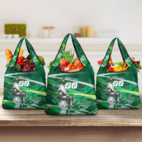 Personalized Saudi Arabia Football Grocery Bag Green Falcon National Pride Mascot