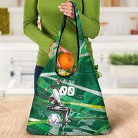 Personalized Saudi Arabia Football Grocery Bag Green Falcon National Pride Mascot