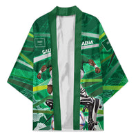 Personalized Saudi Arabia Football Kimono Green Falcon National Pride Mascot