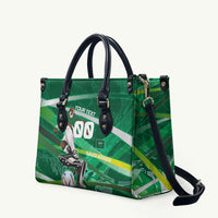 Personalized Saudi Arabia Football Leather Bag Green Falcon National Pride Mascot